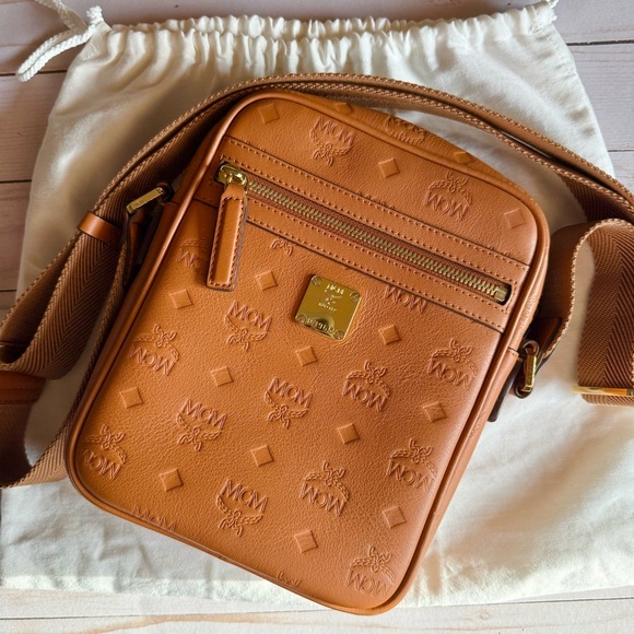 MCM Handbags - MCM Leather Klassik Crossbody Bag Brown Roasted Pecan with Dust Bag + Gift Bag